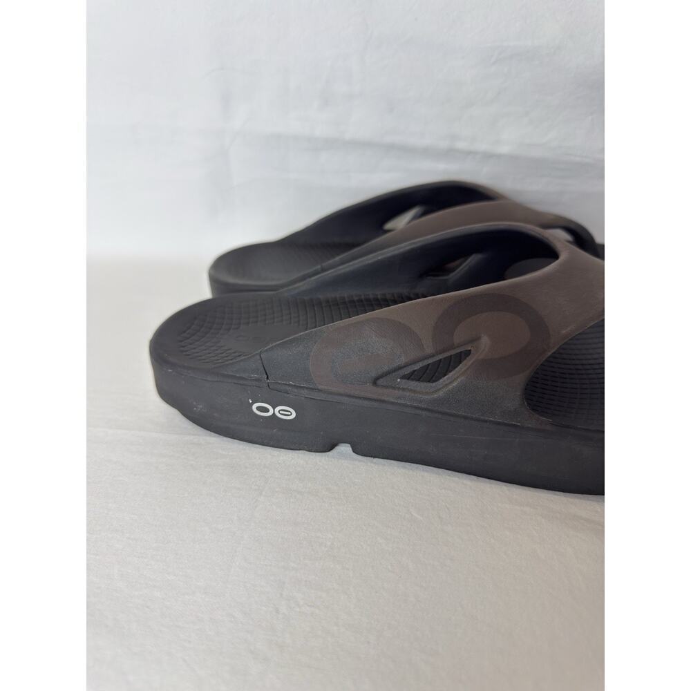 Oofos OOriginal Recovery Sandals Brown Thong Size Men 12 / Women 14 - Picture 4 of 11